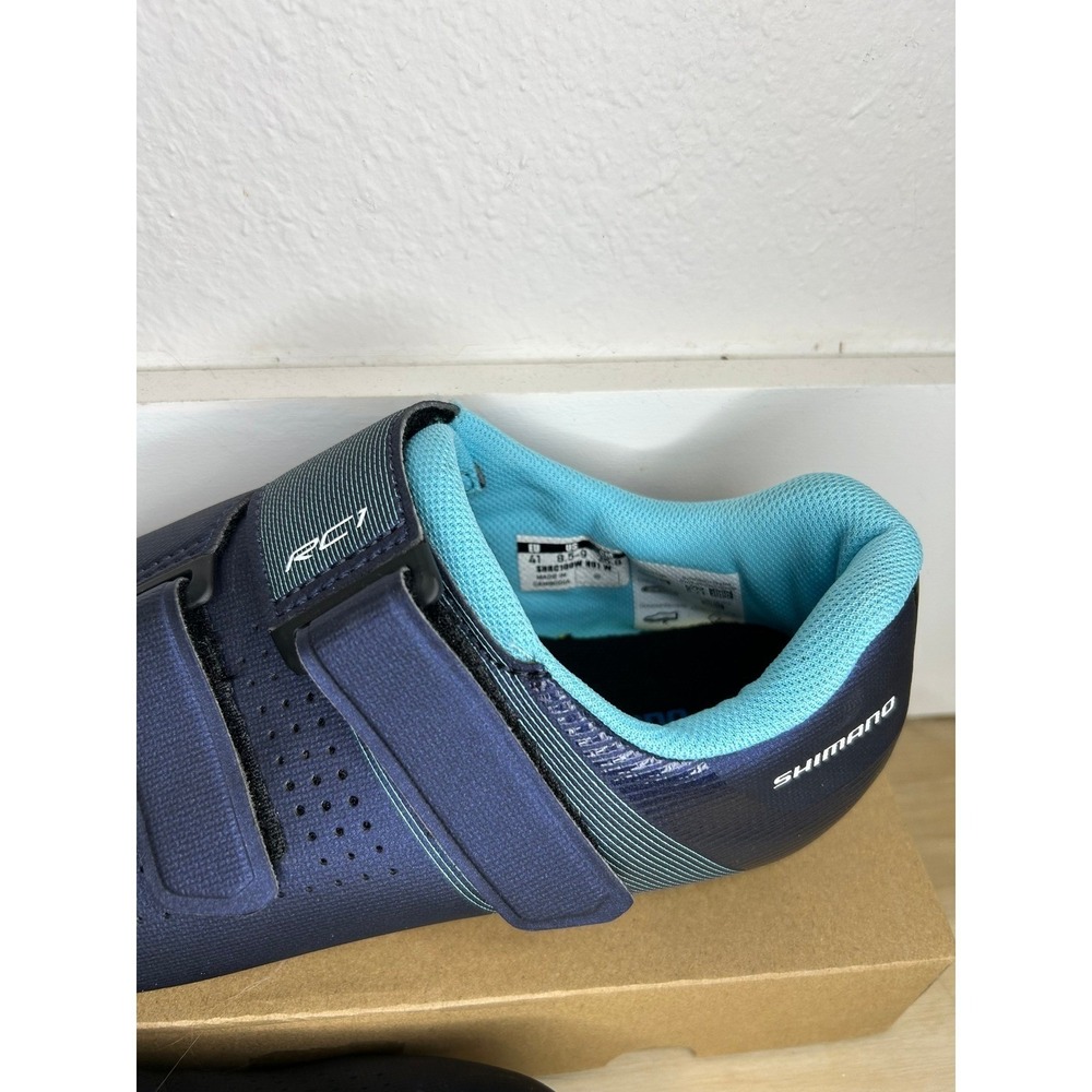 NEW Shimano SH-RC100 RC100 Womens Road Cycling Shoes Navy Blue Size 8.5 9 Cleats - Picture 3 of 12